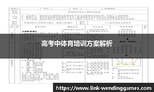 高考中体育培训方案解析